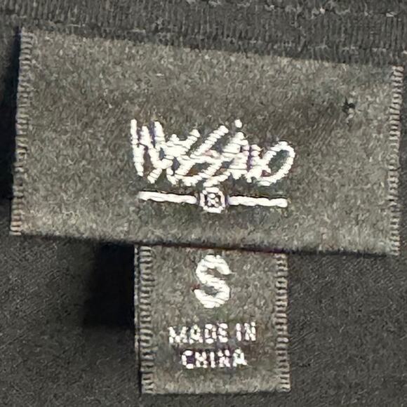 Mossimo Small Dress Black Wrap Short Cinched Waist Sleeveless V Neck Stretch - Picture 3 of 5